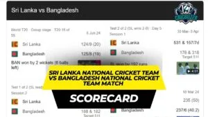 Sri Lanka National Cricket Team vs Bangladesh National Cricket Team Match Scorecard