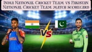 India National Cricket Team vs Pakistan National Cricket Team match scorecard