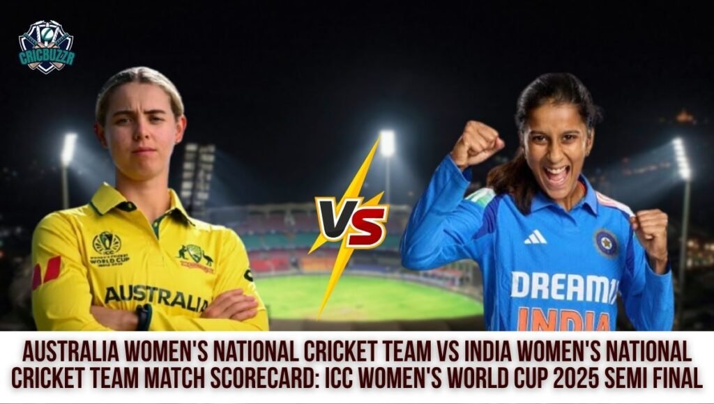 Australia Women's National Cricket Team vs India Women's National Cricket Team Match Scorecard