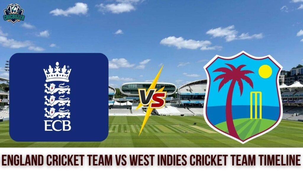 England Cricket Team vs West Indies Cricket Team Timeline