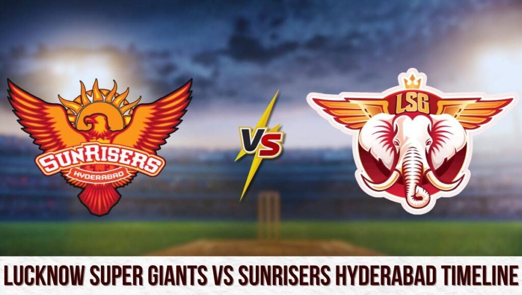 Lucknow Super Giants vs Sunrisers Hyderabad Timeline
