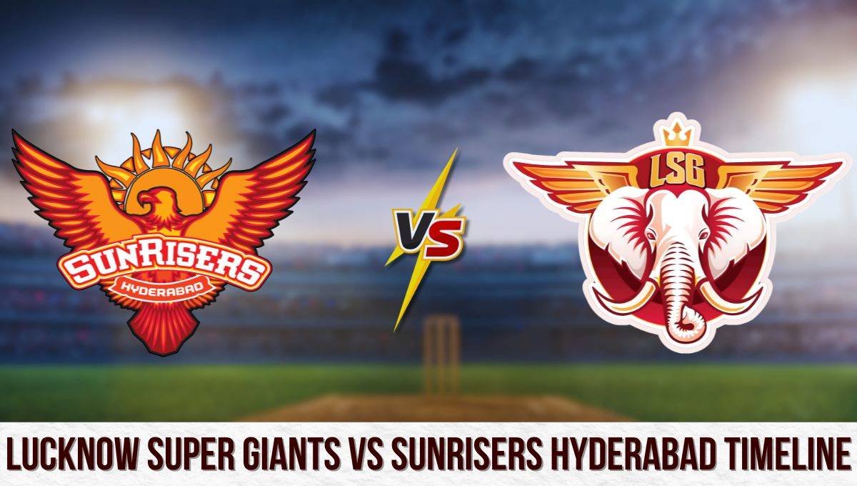 Lucknow Super Giants vs Sunrisers Hyderabad Timeline